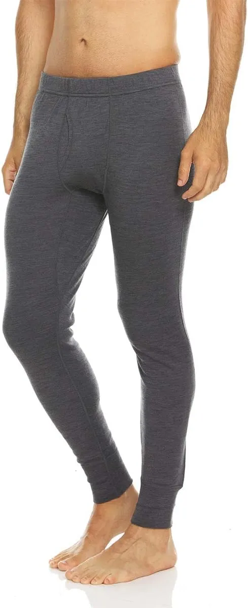 100% Merino Wool Bottoms Men's Base Layer Pants - Long Johns - Thermal Underwear