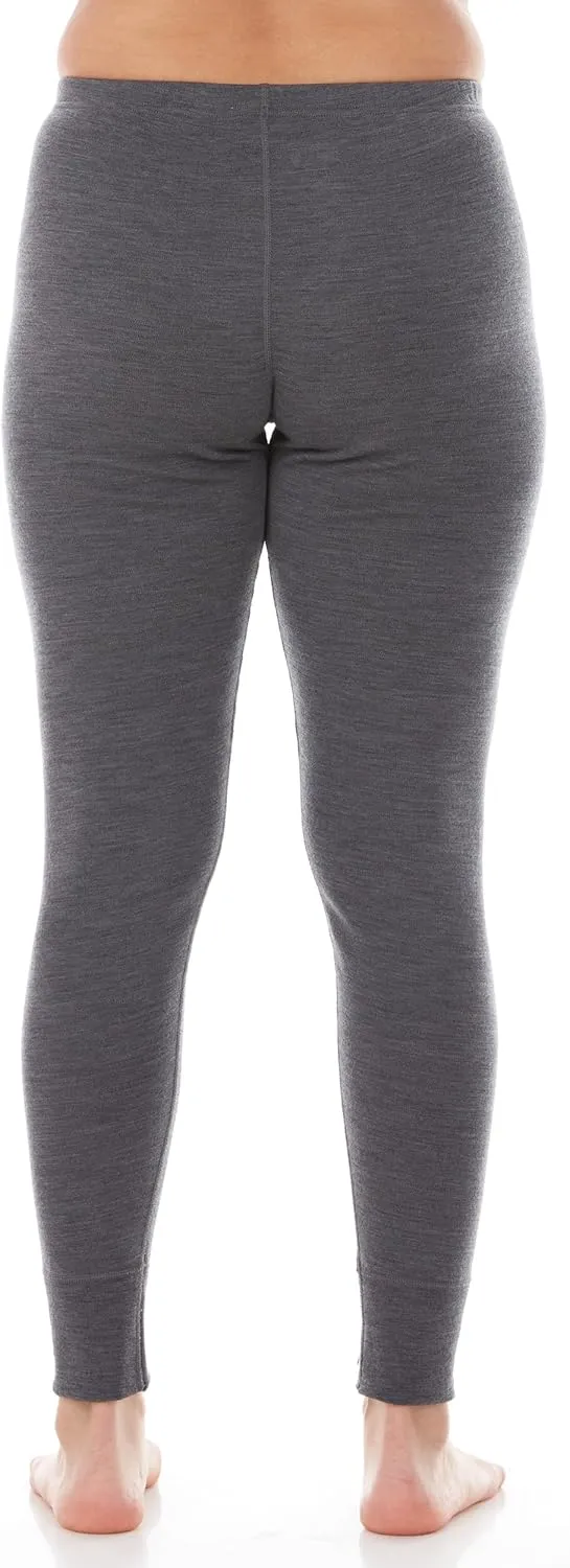 100% Merino Wool Women's Base Layer Bottoms - Thermal Underwear - No Itch Renewable Fabric