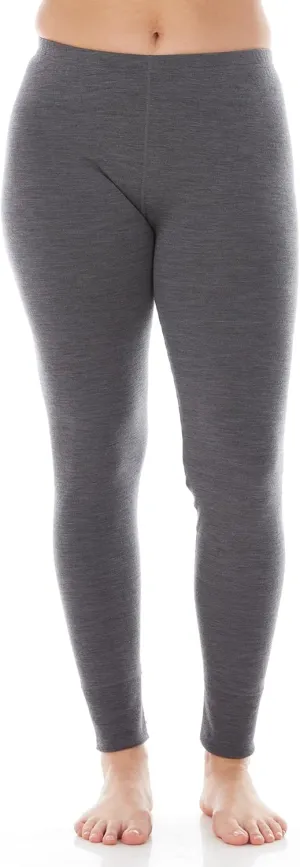 100% Merino Wool Women's Base Layer Bottoms - Thermal Underwear - No Itch Renewable Fabric