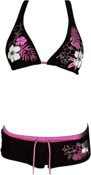 2 Piece Y2k Halter Bikini Shorts Sets Women 2000s Vintage Summer Set Sexy Beach Swimsuit Going Out Outfits