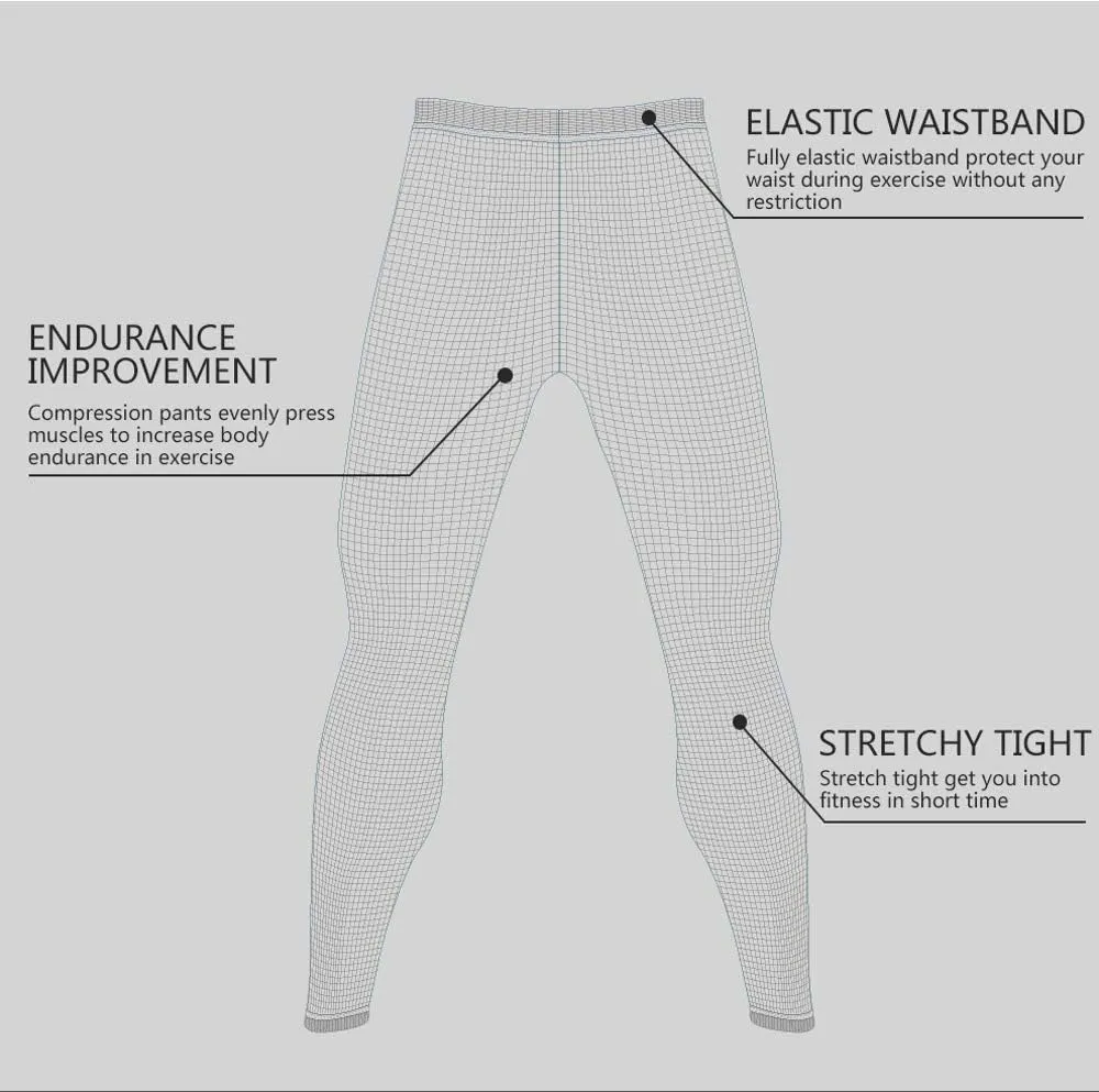 9M Mens Ultra Soft Thermal Underwear Leggings Bottoms - Compression Pants with Fleece Lined
