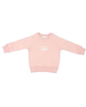 All You Need Is Love Sweatshirt in Blush