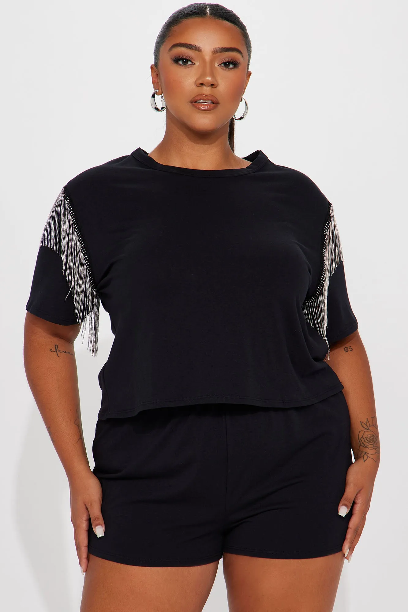 Always Around Short Set - Black