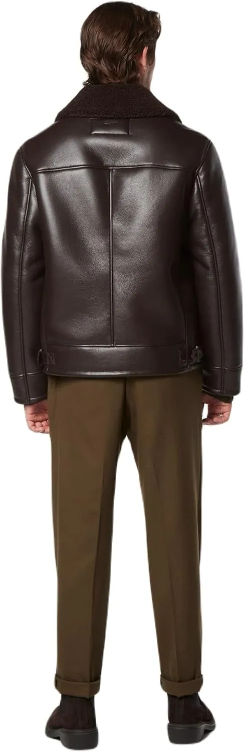 Andrew Marc Men's Faux Leather Sherling Jacket