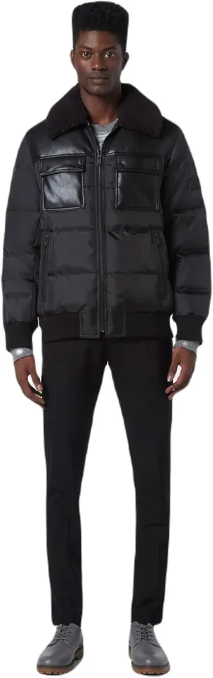 Andrew Marc Men's Faux Leather Sherling Jacket
