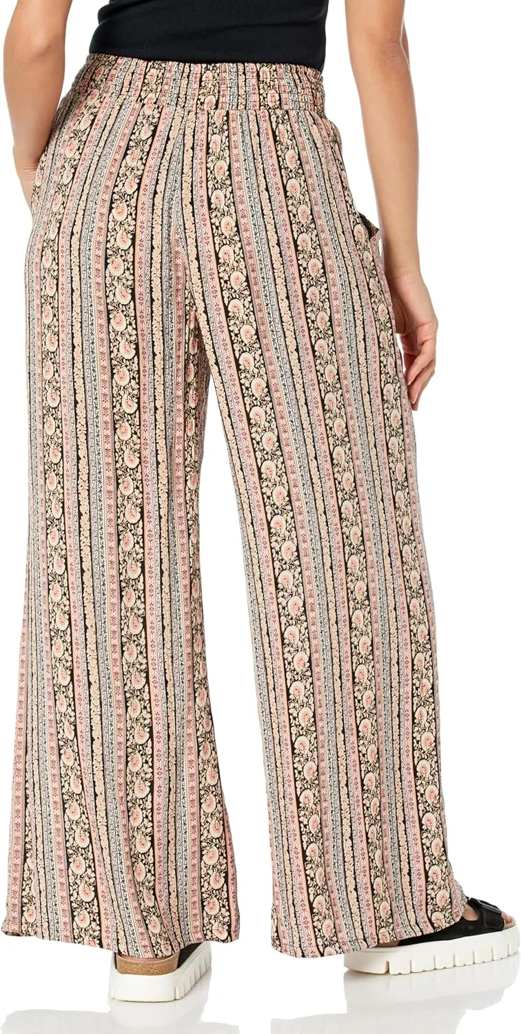 Angie Women's Wide Leg Pants with Self Tie