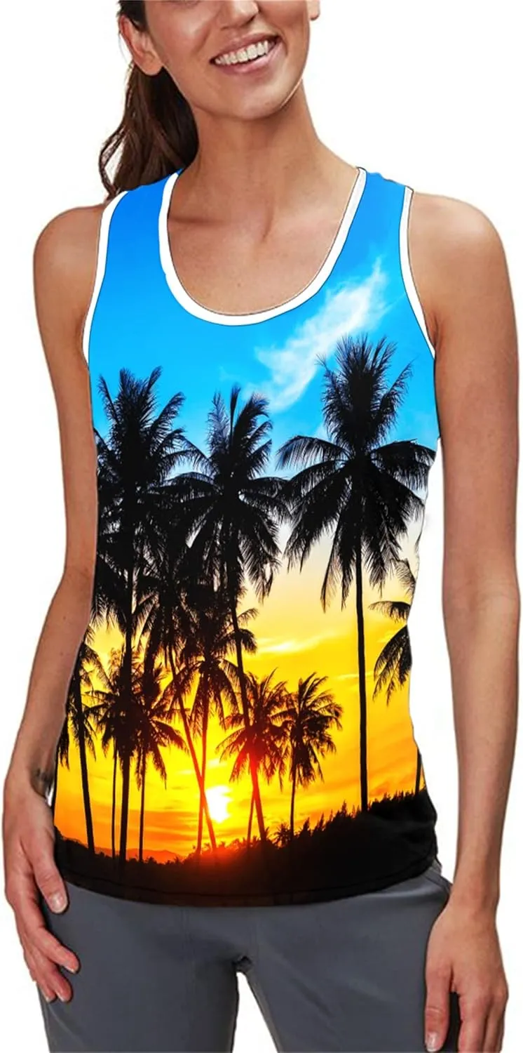 Asylvain 3D Tank Tops for Men Women Cool Design Graphic Sleeveless Shirts Summer Tops