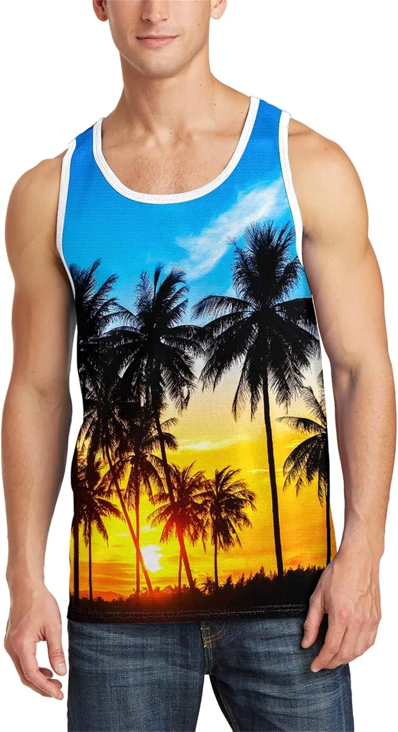 Asylvain 3D Tank Tops for Men Women Cool Design Graphic Sleeveless Shirts Summer Tops