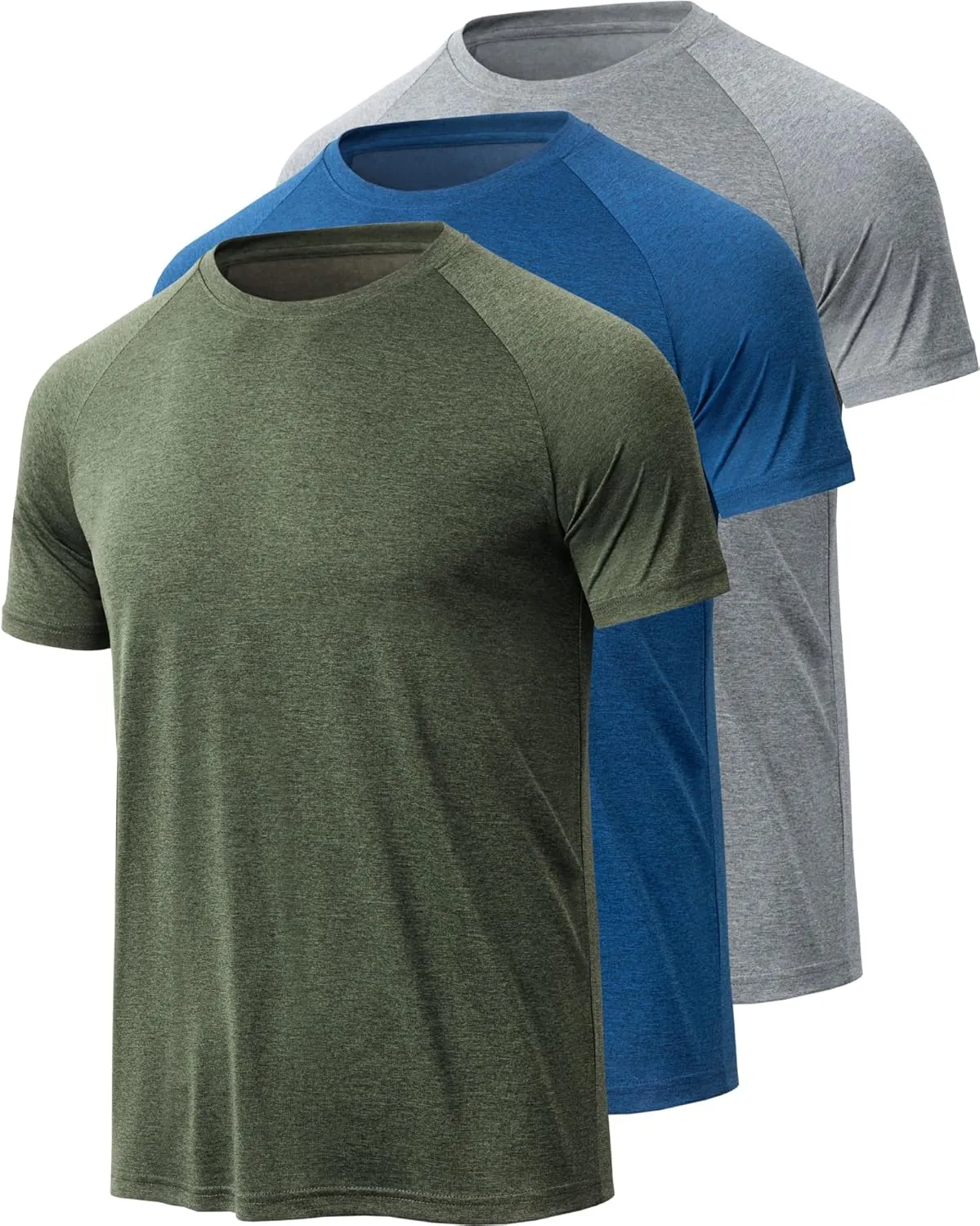 BALENNZ Workout Shirts for Men, Moisture Wicking Quick Dry Active Athletic Men's Gym Performance T Shirts