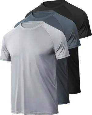 BALENNZ Workout Shirts for Men, Moisture Wicking Quick Dry Active Athletic Men's Gym Performance T Shirts