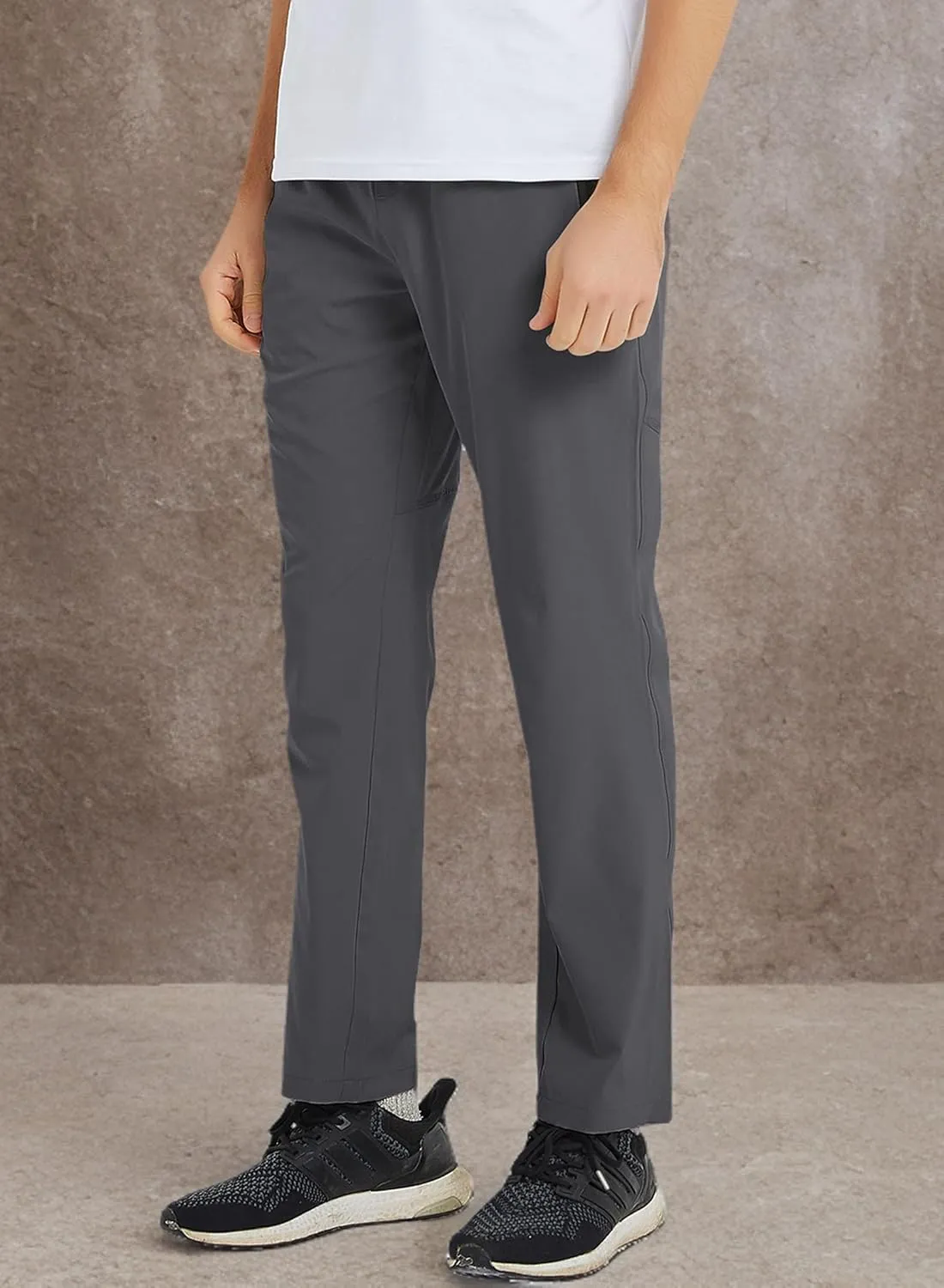 BASUDAM Men's Athletic Pants Thin Lightweight Quick Dry Zipper Pockets Outdoor Sports Pants for Running Jogging Hiking