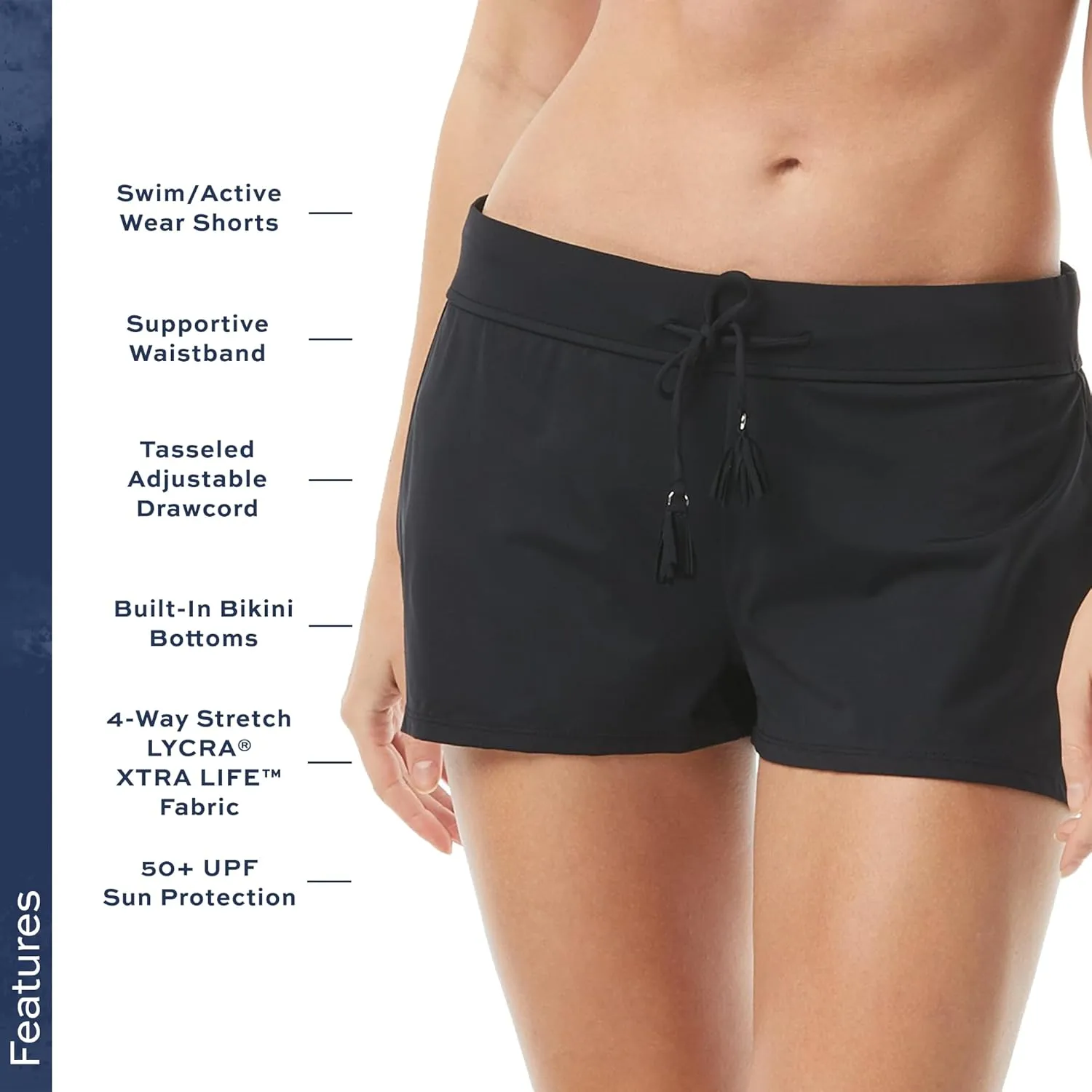 BEACH HOUSE Avery Swim Short  Womens Boardshorts with Built-in Bikini Bottoms