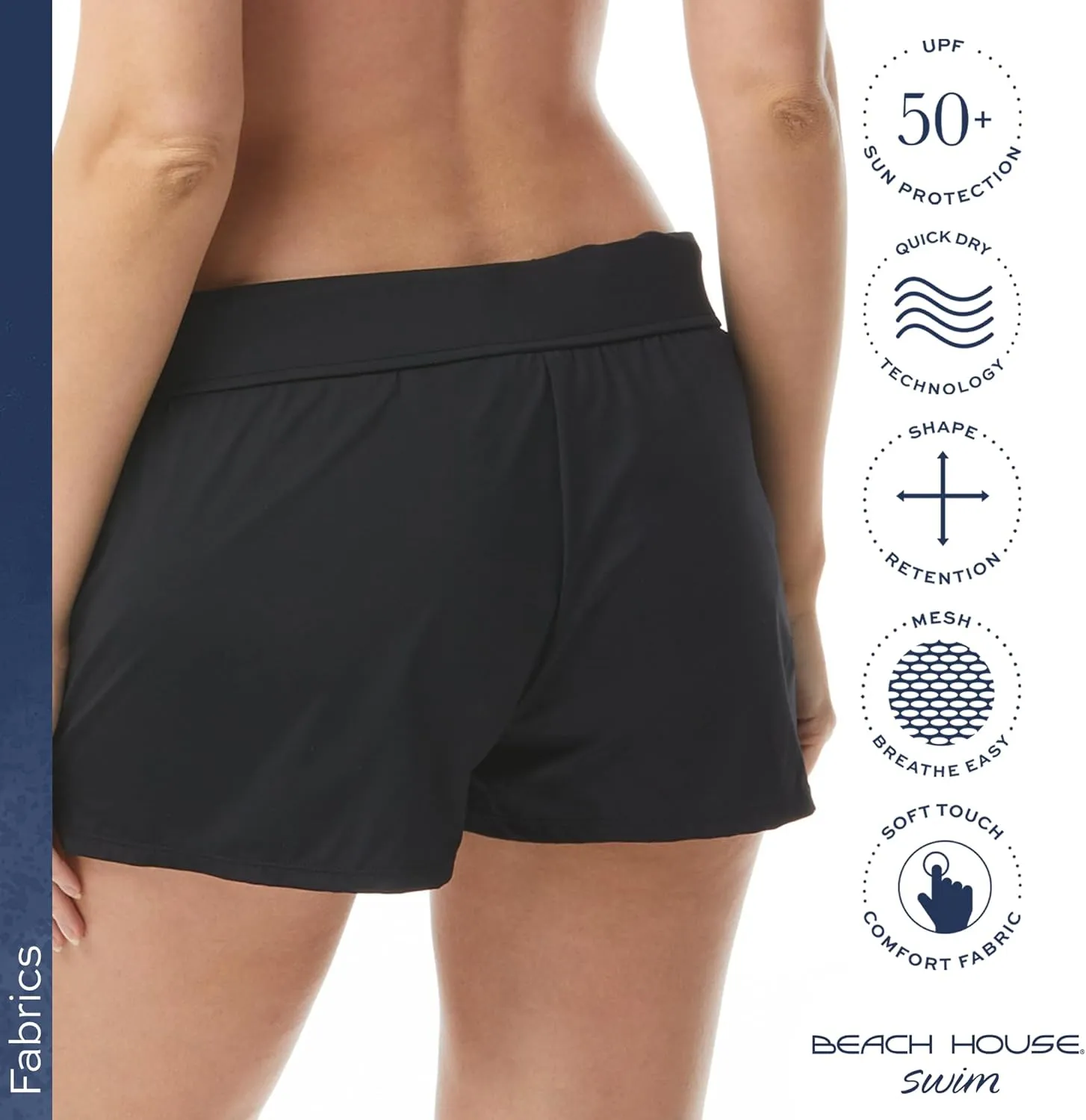 BEACH HOUSE Avery Swim Short  Womens Boardshorts with Built-in Bikini Bottoms
