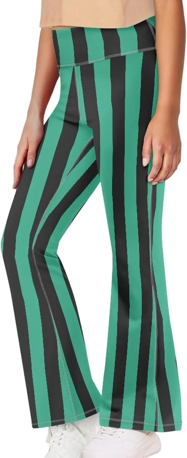 Bell Bottom Leggings for Girls Flare Yoga Pants Casual Summer Breathable Workout Oufit Kids High Waisted Legging
