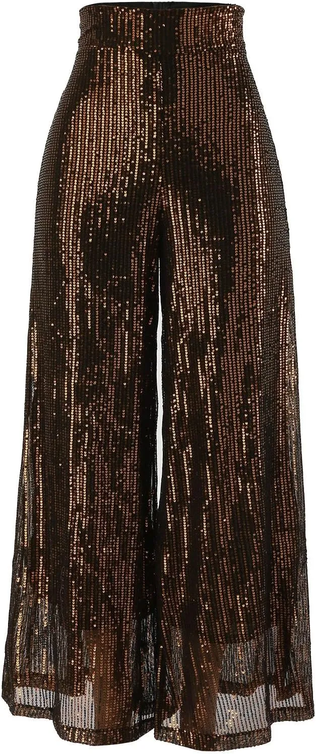 Bell Bottom Pants for Women Cloth High Sequin Women Foot Sexy Pants Fashion Waisted Tape Trousers Lounge Workout