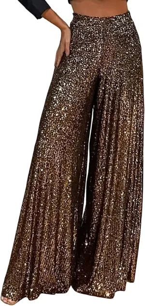 Bell Bottom Pants for Women Cloth High Sequin Women Foot Sexy Pants Fashion Waisted Tape Trousers Lounge Workout