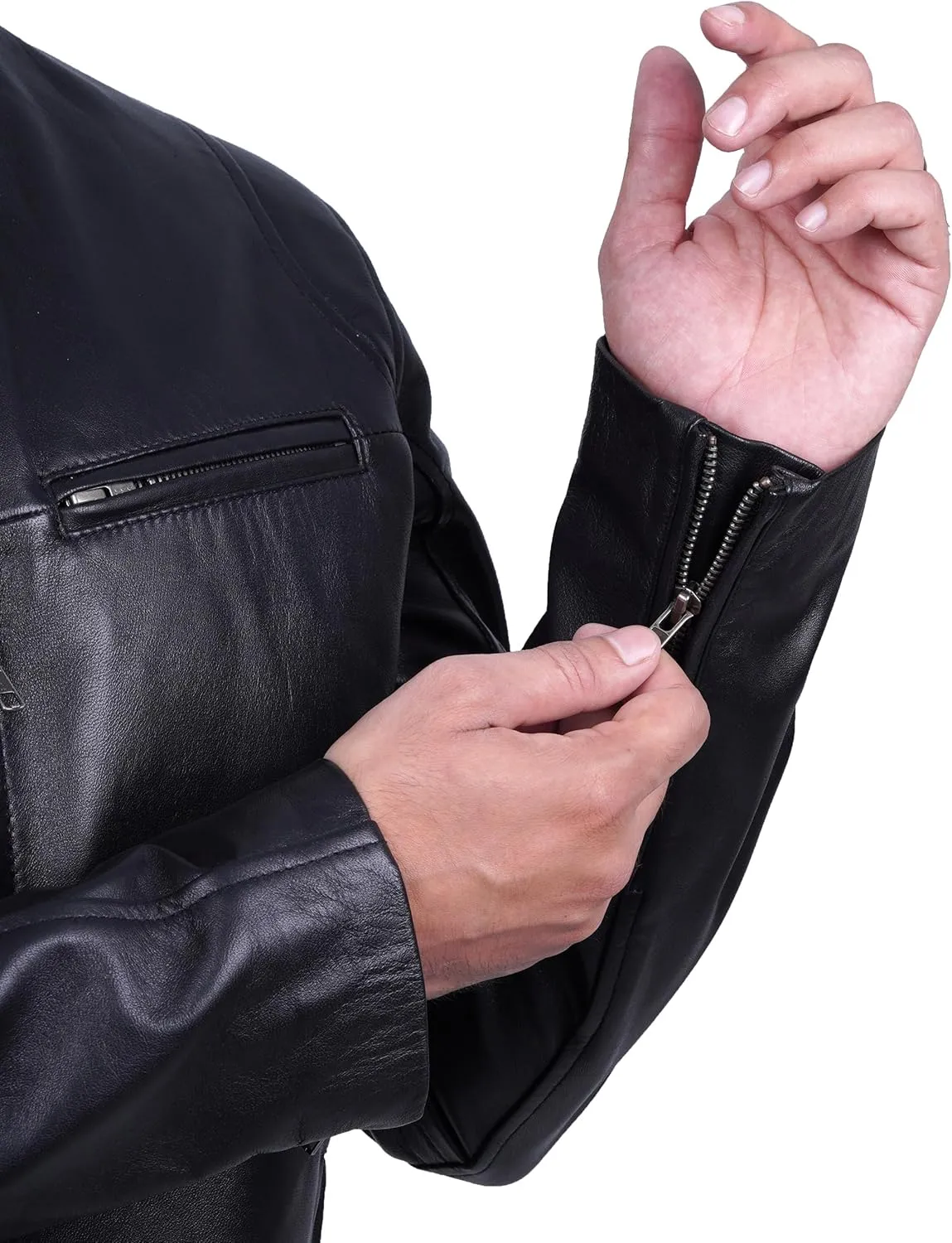 Blingsoul Real Lambskin Leather Jacket Men - Leather Jackets for Men