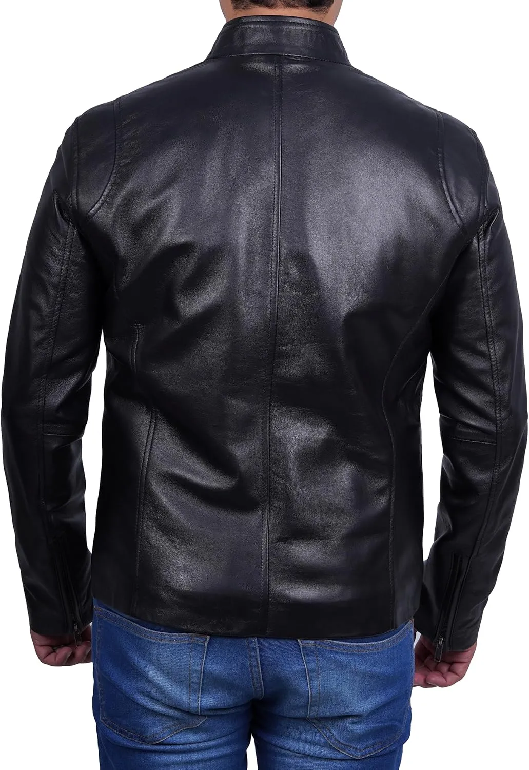 Blingsoul Real Lambskin Leather Jacket Men - Leather Jackets for Men