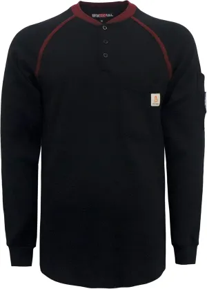 BOCOMAL FR Shirts Flame Resistant Henley Printed and Camo Two Tone 7oz Men's Fire Retardant Work Shirts