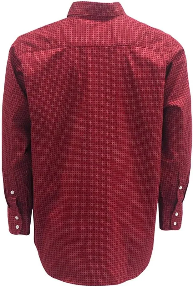 BOCOMAL FR Shirts for Men Printed Plaid Flame Resistant Clothing 6.5oz Cotton Button Up Welding Shirts NFPA2112 CAT2