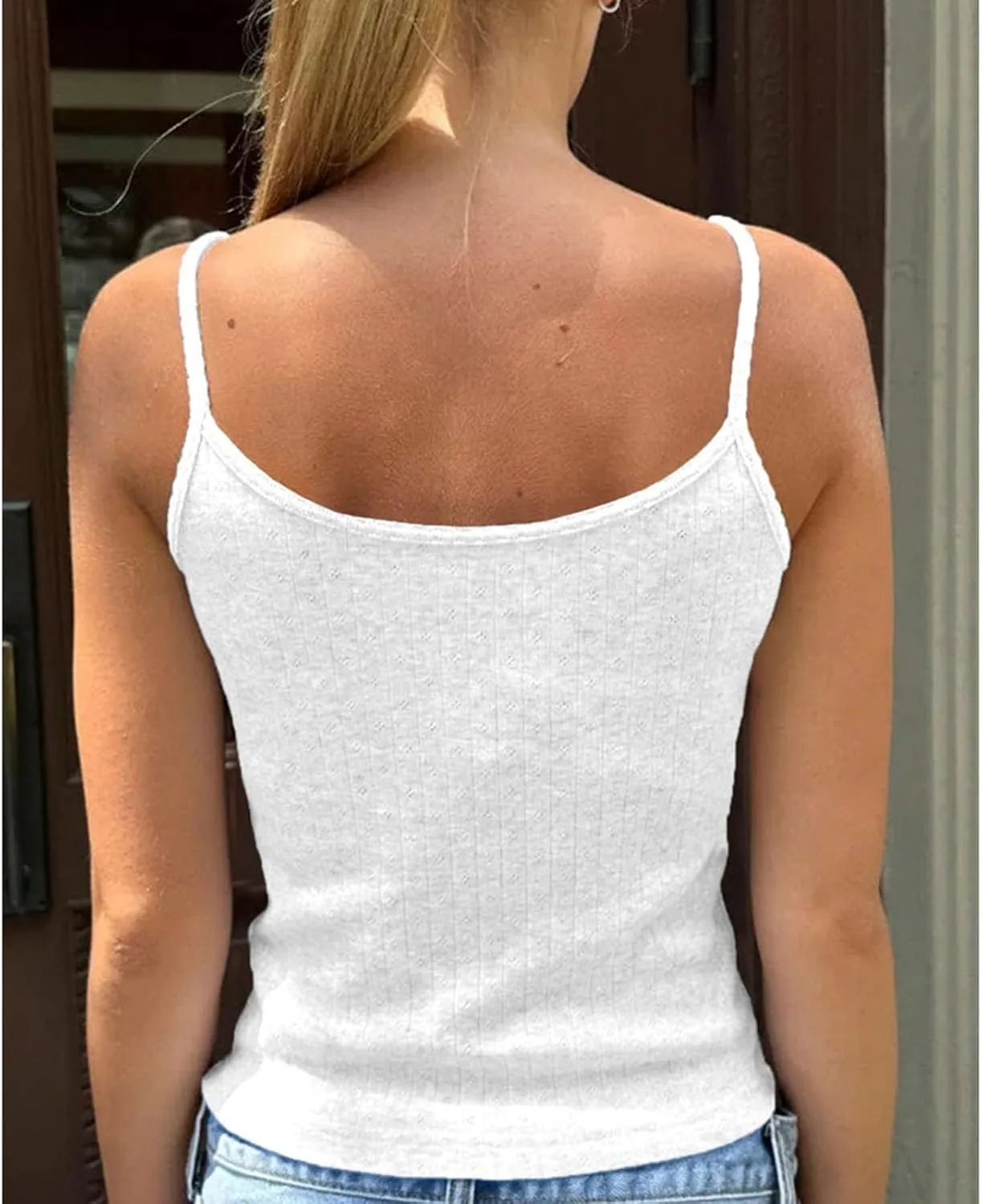 Camisole with Bowtie Front Womens Slim Fit Crop Tops Vintage Spaghetti Strap Camisole Tank Tops