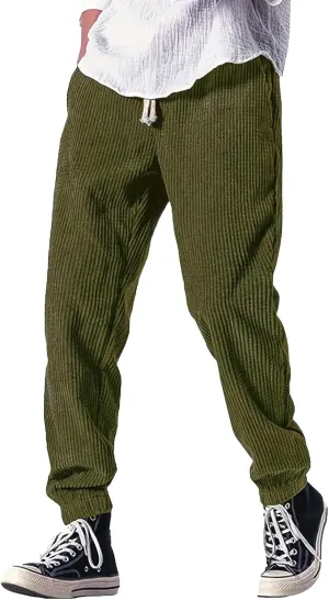 Cargo Work Pant Mens Elastic Waist Casual Track Lounge Pants Sports Sweatpant Relaxed Fit Joggers