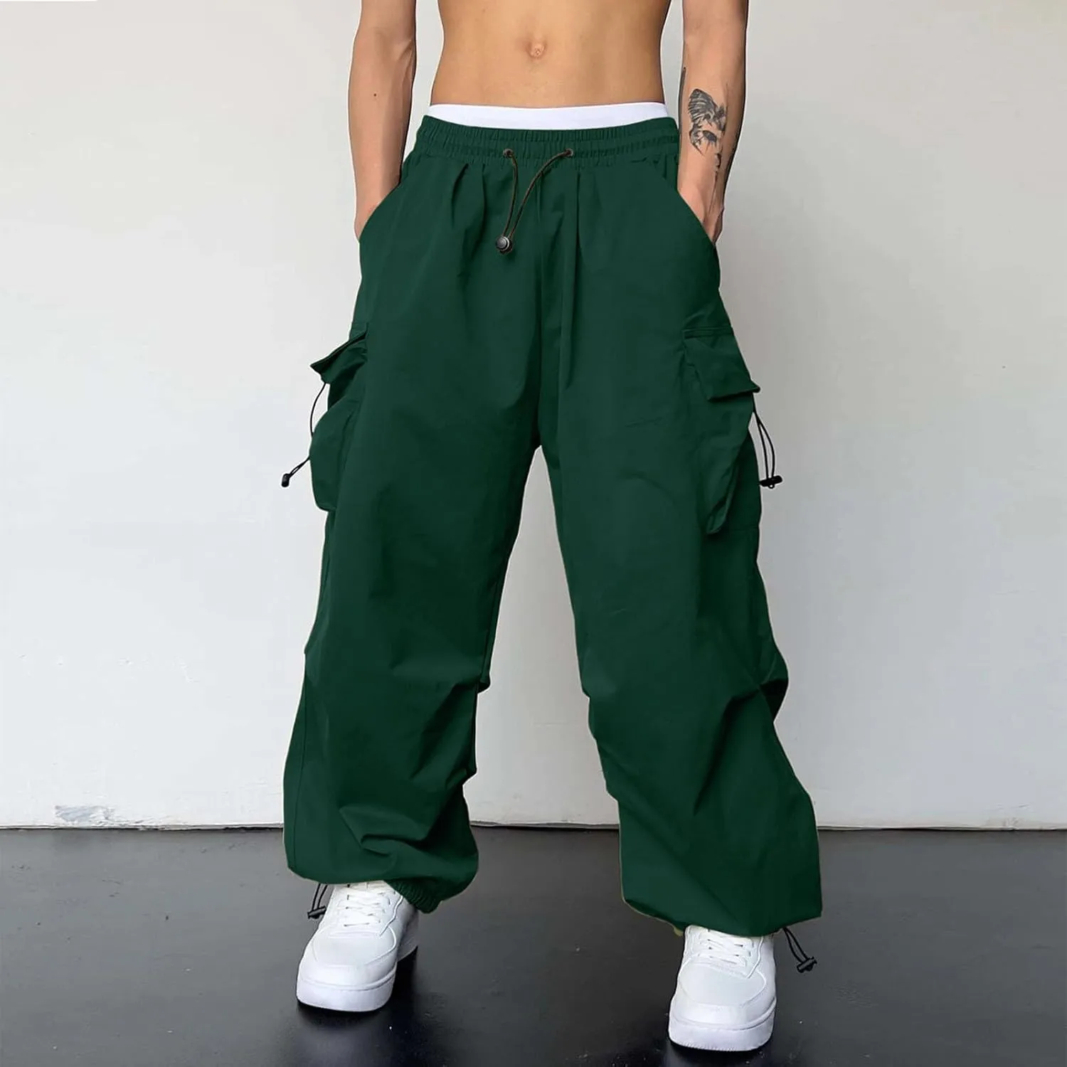 Cargo Work Pant Mens Linen Casual Track Pants Athletic Sweatpants Pockets Baggy Joggers Jog Pants Pant