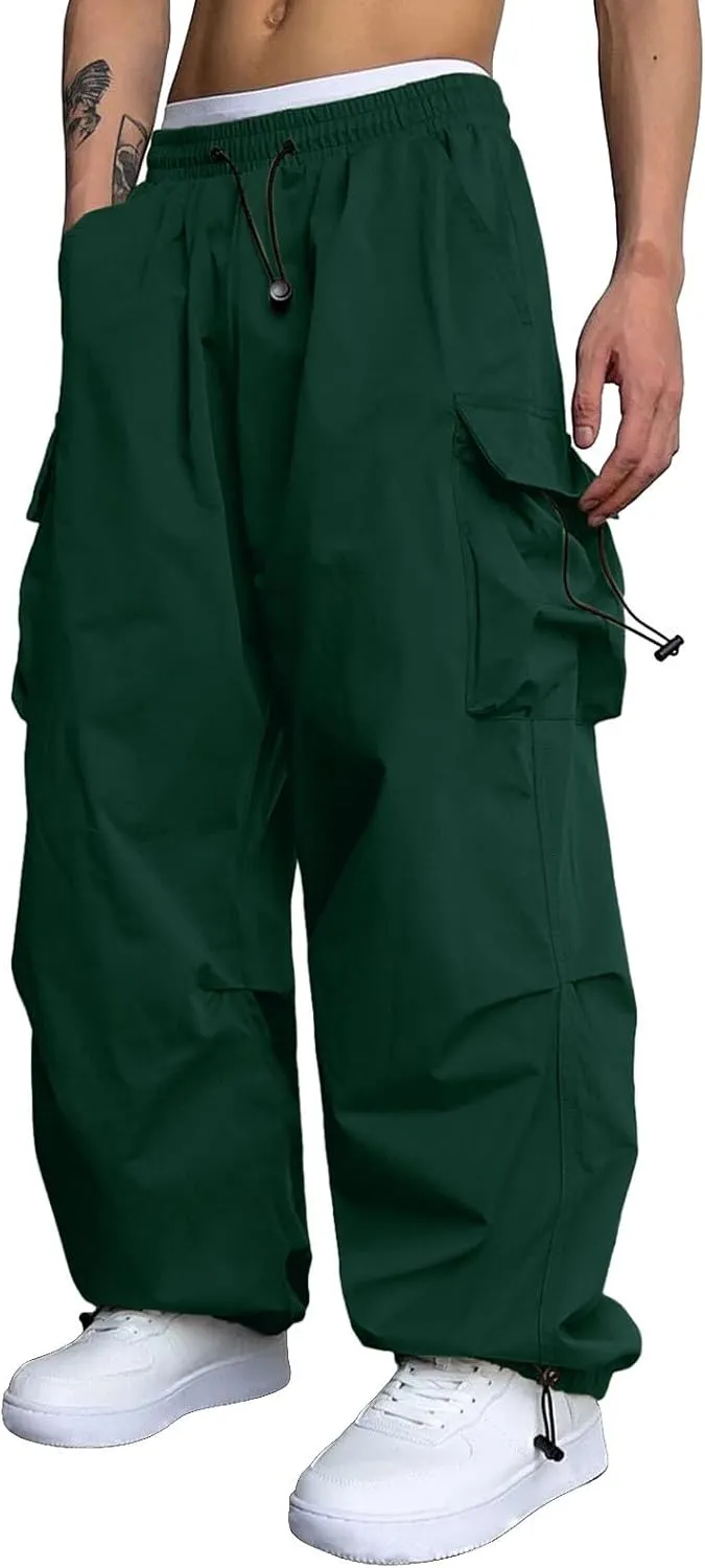Cargo Work Pant Mens Linen Casual Track Pants Athletic Sweatpants Pockets Baggy Joggers Jog Pants Pant