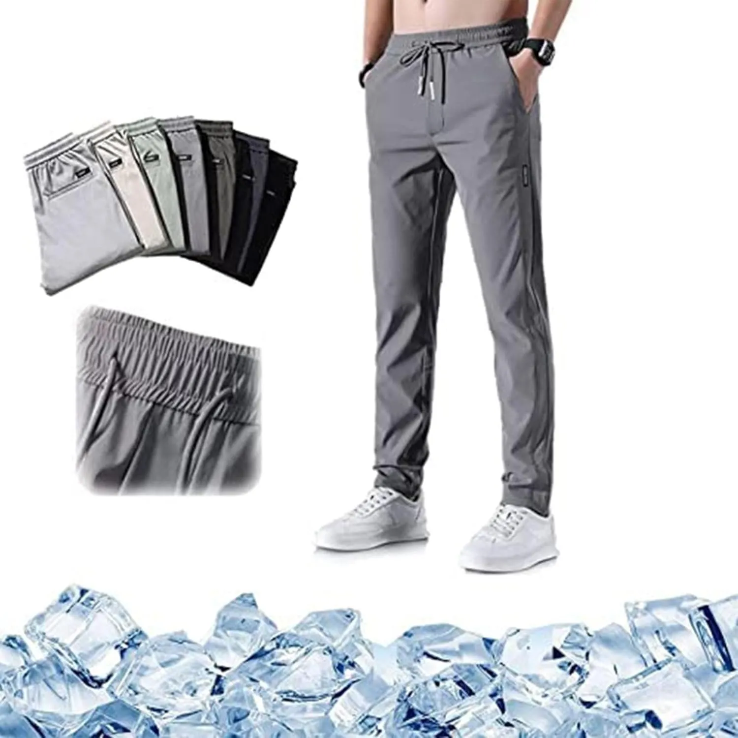 Cargo Work Pant Men's Twill Casual Pull-On Pants Gym Yoga Sweatpants Multiple Pockets Baggy Joggers Sweat Pant