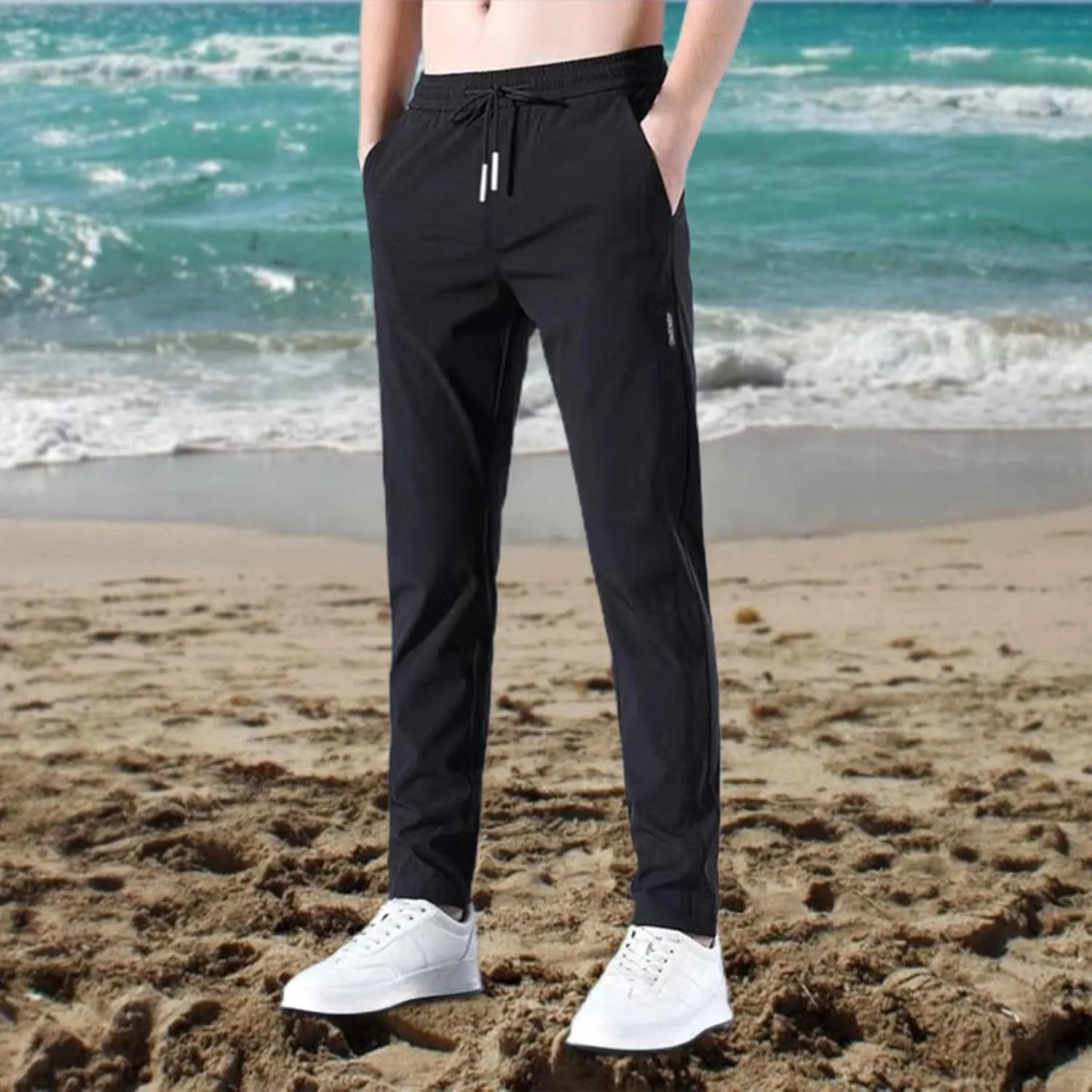 Cargo Work Pant Men's Twill Casual Pull-On Pants Gym Yoga Sweatpants Multiple Pockets Baggy Joggers Sweat Pant