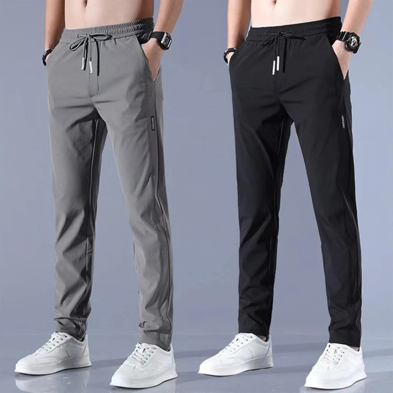 Cargo Work Pant Men's Twill Casual Pull-On Pants Gym Yoga Sweatpants Multiple Pockets Baggy Joggers Sweat Pant