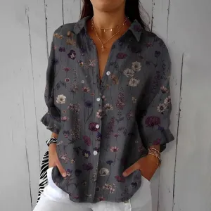 Colette - Vintage Floral Cotton Blouse