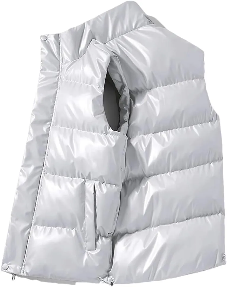 DBFBDTU Men's Sleeveless Jacket Vest Winter Warm Pockets Cotton Padded Jackets Mens Waistcoat