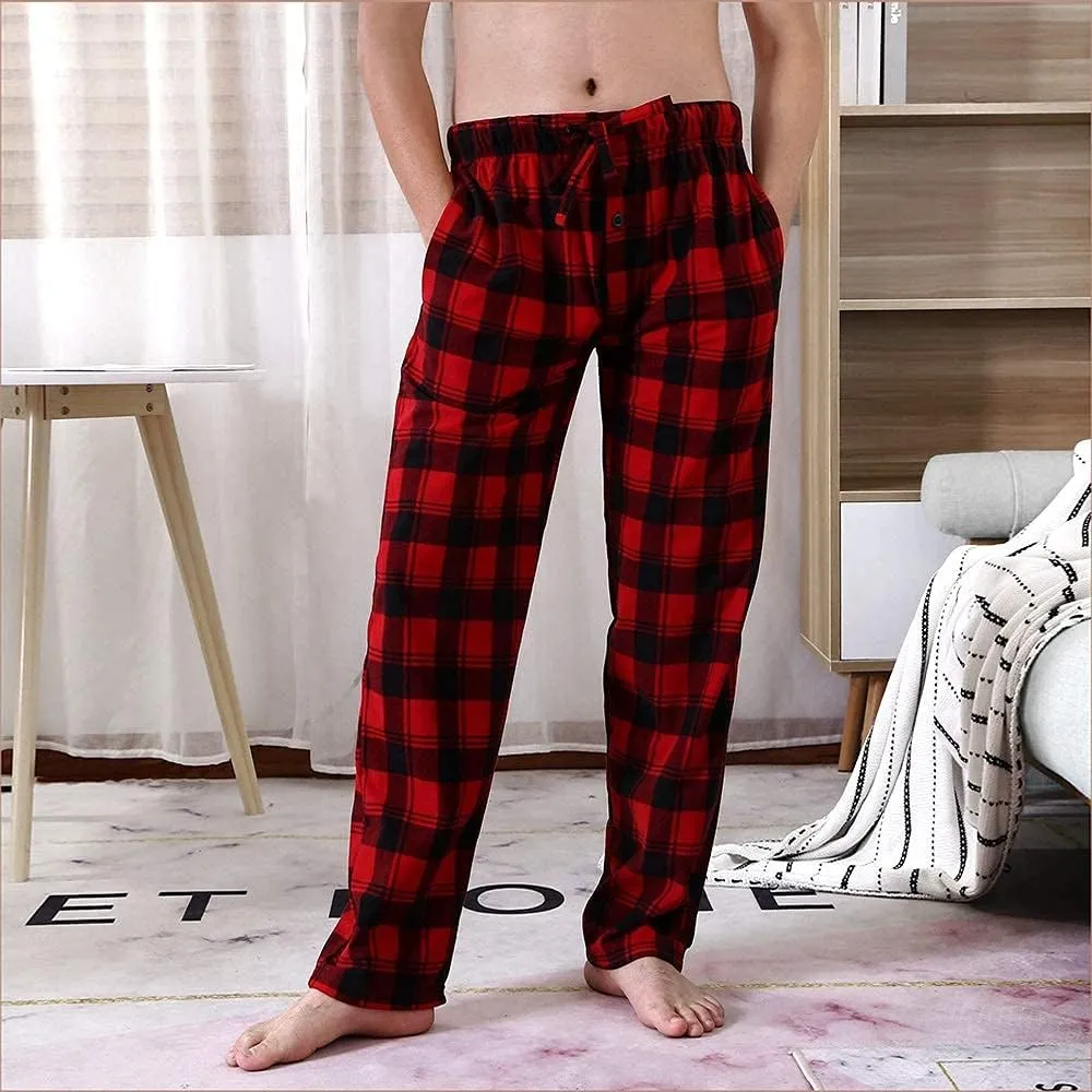 Different Touch Men's Pajama Lounge Pants Bottoms Fleece Sleepwear PJs with Pockets