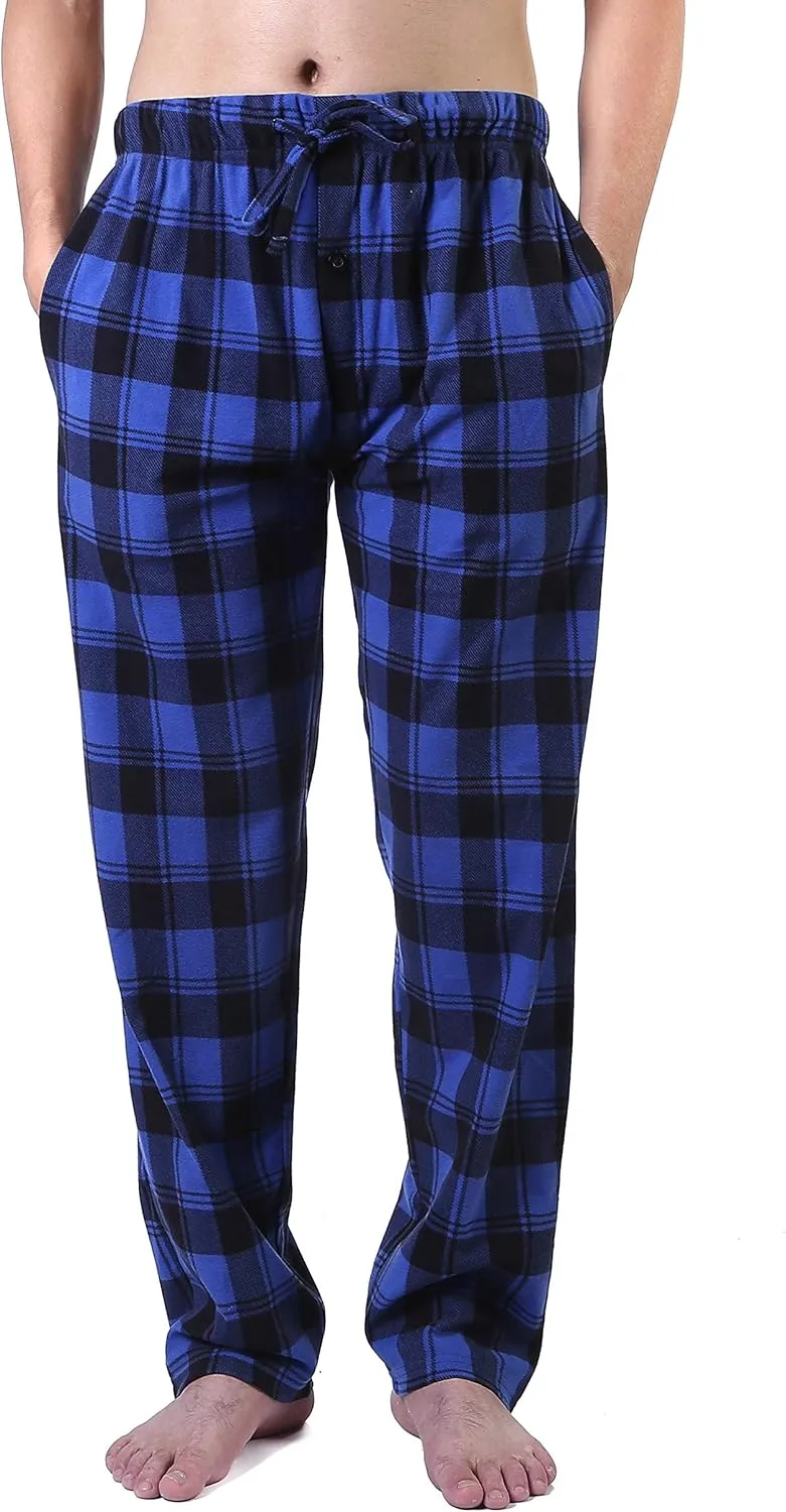 Different Touch Men's Pajama Lounge Pants Bottoms Fleece Sleepwear PJs with Pockets
