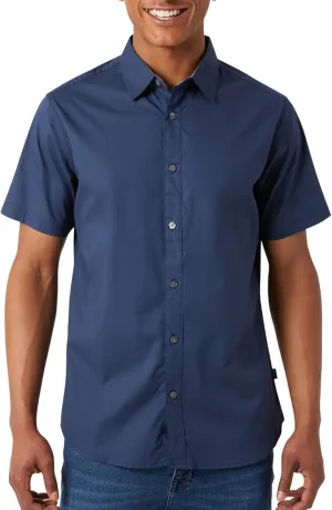 DKNY Mens Short Sleeve Button Down Shirts - Casual Dress Button Up Short Sleeve Shirts for Men | Stretch Cotton