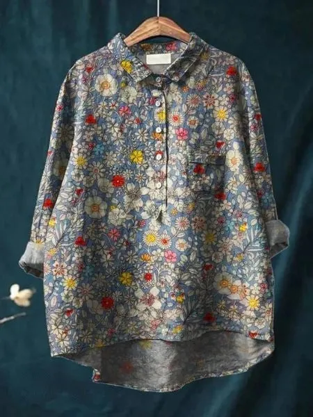 Donna - Cotton Floral Shirt