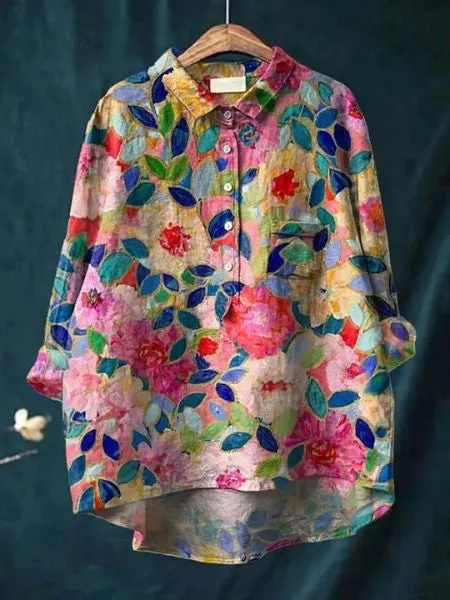 Donna - Cotton Floral Shirt