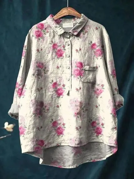 Donna - Cotton Floral Shirt