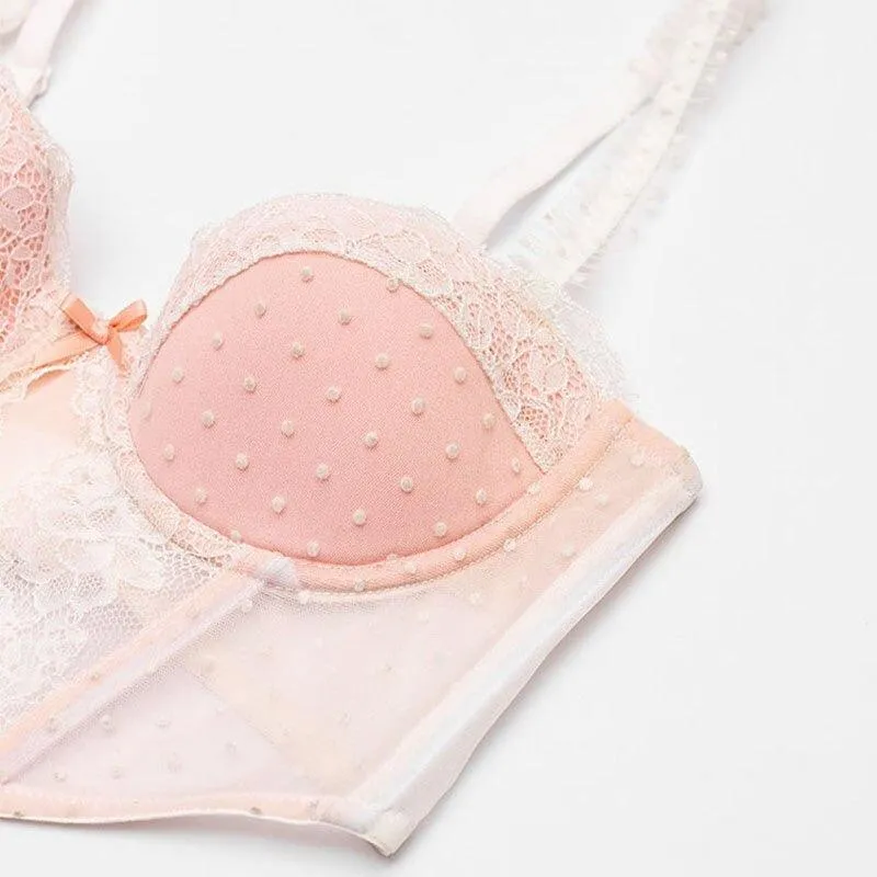 Embroidery Lace Shaper Bra  Elegant and Adjustable Lingerie