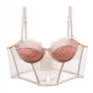 Embroidery Lace Shaper Bra  Elegant and Adjustable Lingerie