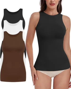 EUYZOU Women Shapewear Tummy Control Tank Tops Seamless Compression Tops Body Shaper Camisole