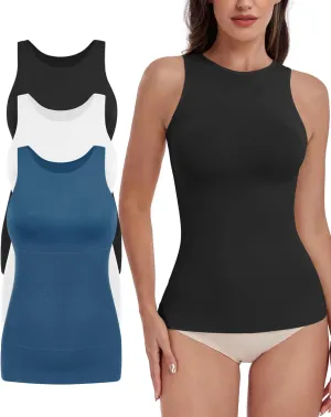 EUYZOU Women Shapewear Tummy Control Tank Tops Seamless Compression Tops Body Shaper Camisole
