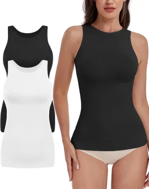 EUYZOU Women Shapewear Tummy Control Tank Tops Seamless Compression Tops Body Shaper Camisole