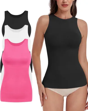 EUYZOU Women Shapewear Tummy Control Tank Tops Seamless Compression Tops Body Shaper Camisole