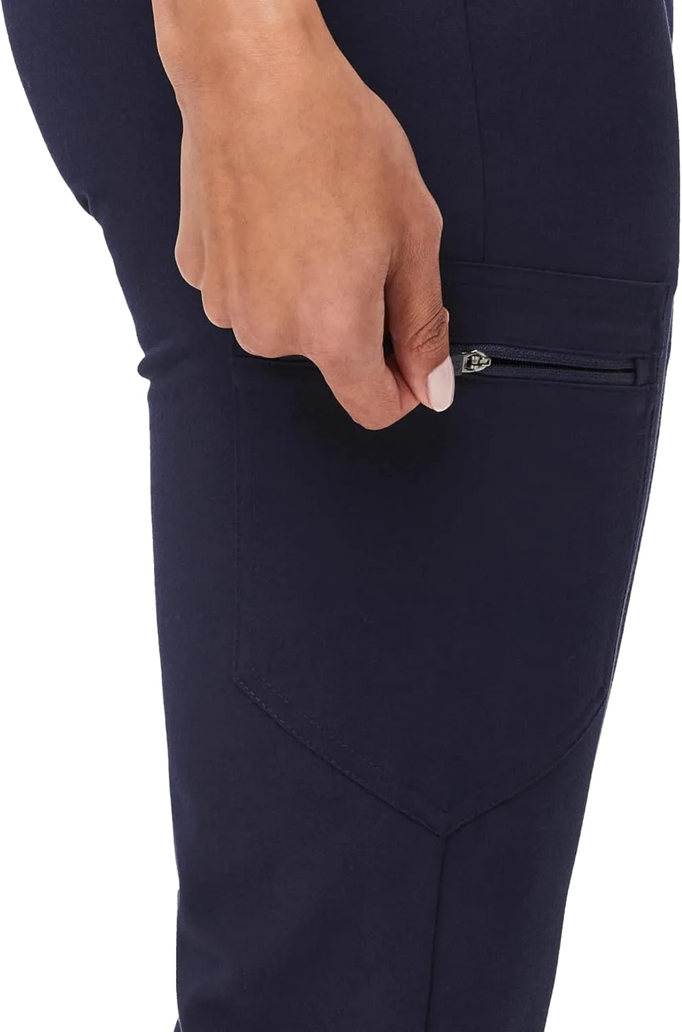 FIGS Zamora Jogger Style Scrub Pants for Women  Slim Fit, 6 Pockets, Yoga Waistband, Ribbed Ankle Cuffs, Anti-Wrinkle