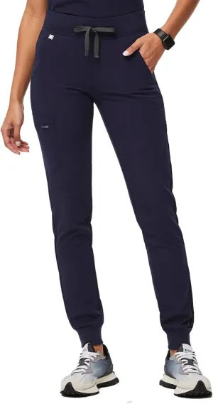 FIGS Zamora Jogger Style Scrub Pants for Women  Slim Fit, 6 Pockets, Yoga Waistband, Ribbed Ankle Cuffs, Anti-Wrinkle