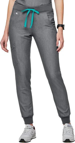 FIGS Zamora Jogger Style Scrub Pants for Women  Slim Fit, 6 Pockets, Yoga Waistband, Ribbed Ankle Cuffs, Anti-Wrinkle