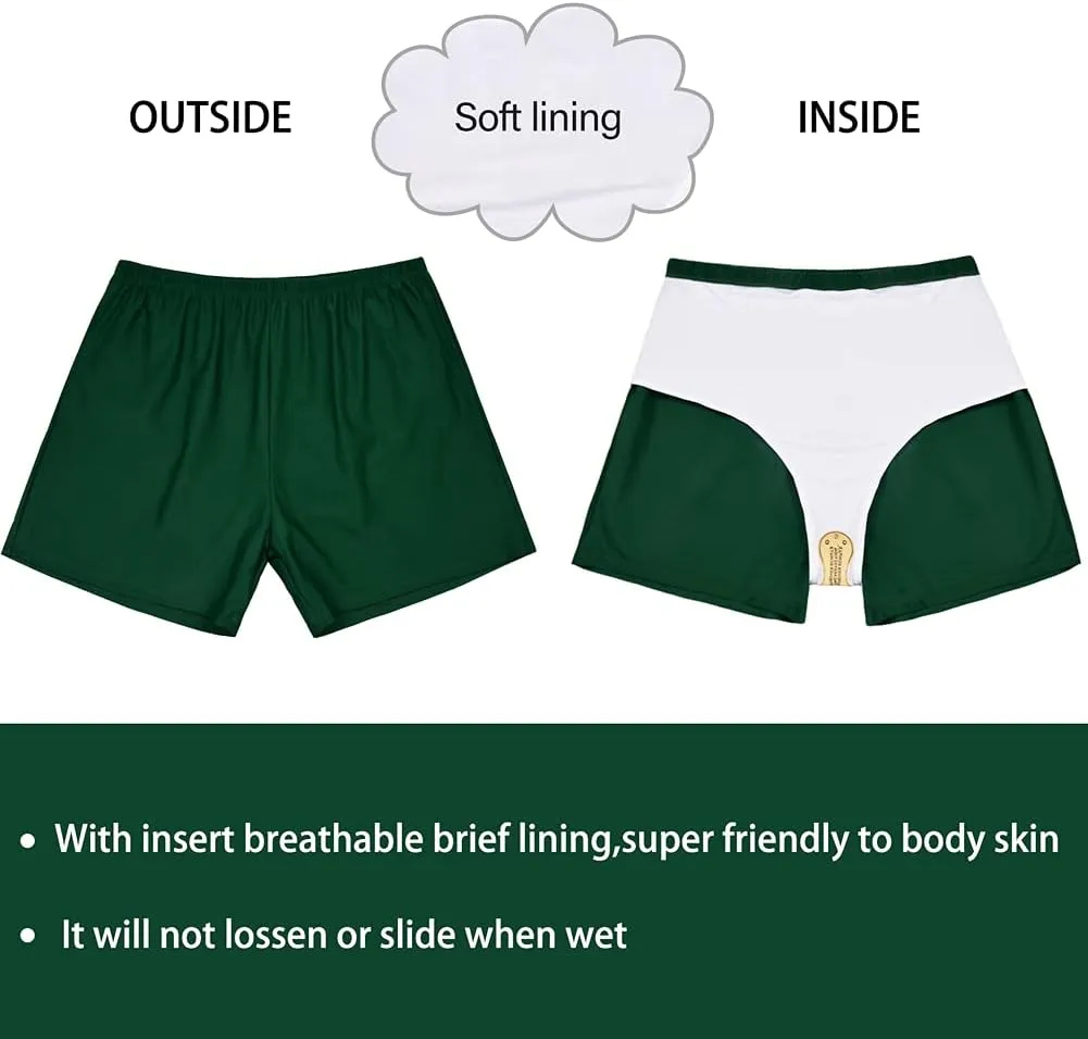 Firpearl Women's Swim Board Shorts UPF 50  Sport Boyleg Swim Trunk Swimsuit Bottoms