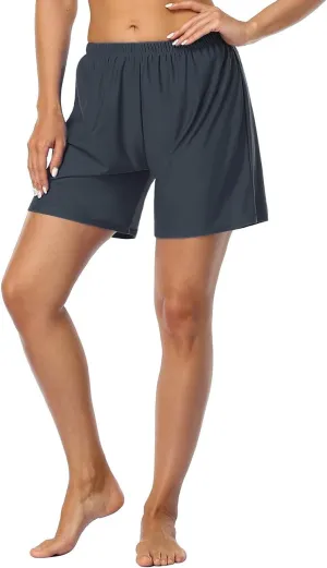 Firpearl Women's Swim Board Shorts UPF 50  Sport Boyleg Swim Trunk Swimsuit Bottoms